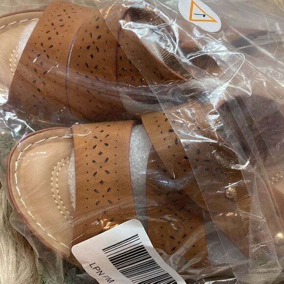 Shibever Bohemian Hollow Out Slip On Wedge Platform Sandals/slides - Picture 3 of 13